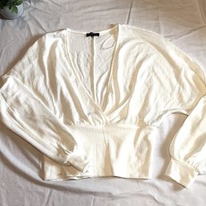 Textured off white dynamite top